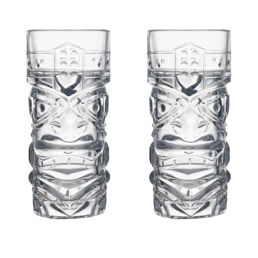Beer Mug | 400 ML | Modern Bar Tiki Glasses | Premium Crystal Clear Glass | Cocktail Cup | Perfect for Whiskey, Wine, Juice, mocktail
