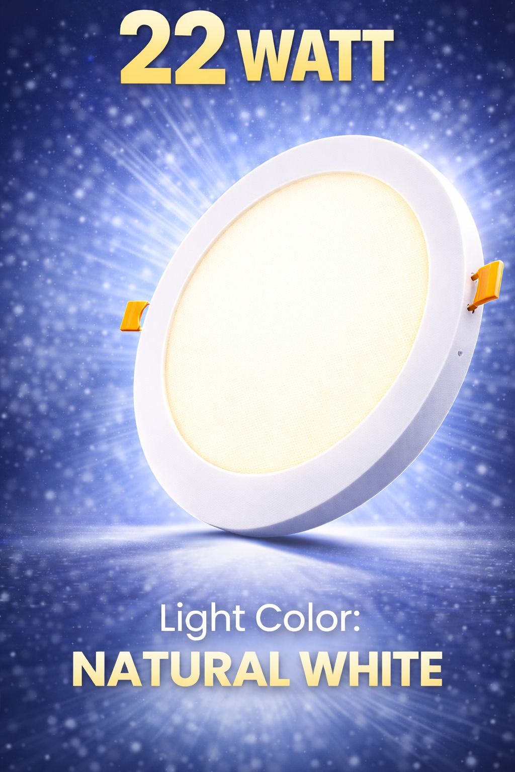 SPARKWORLD 22W Round LED Panel Light | Natural White Ceiling Light for Home & Commercial Use