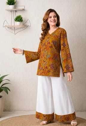 vedika fashion Women Viscose Rayon Kurti Pant Set