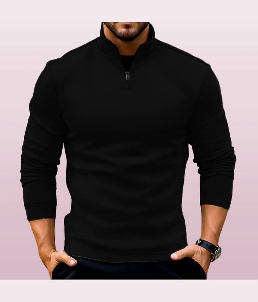 Parona Fleece High Neck Men's Sweatshirt - Navy ( Pack of 1 )