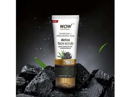 WOW Skin Science Activated Charcoal Face Scrub - 100 ml - Clearance sale WOW Skin Science Activated Charcoal Face Scrub - 100 ml - Clearance sale