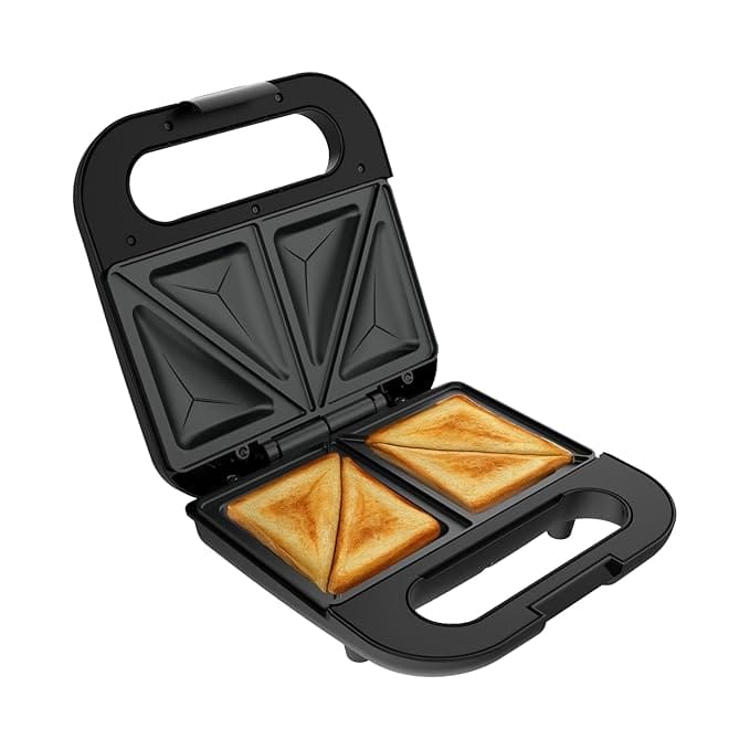 Havells Quick Crunch Sandwich Maker |2 slice sandwich maker| 800 W| Power Indicator Light| Food Grade Non-Stick Plates| Heat Resistant Body| Quick Heating|2 Years Door Step Warranty by Havells (Black)