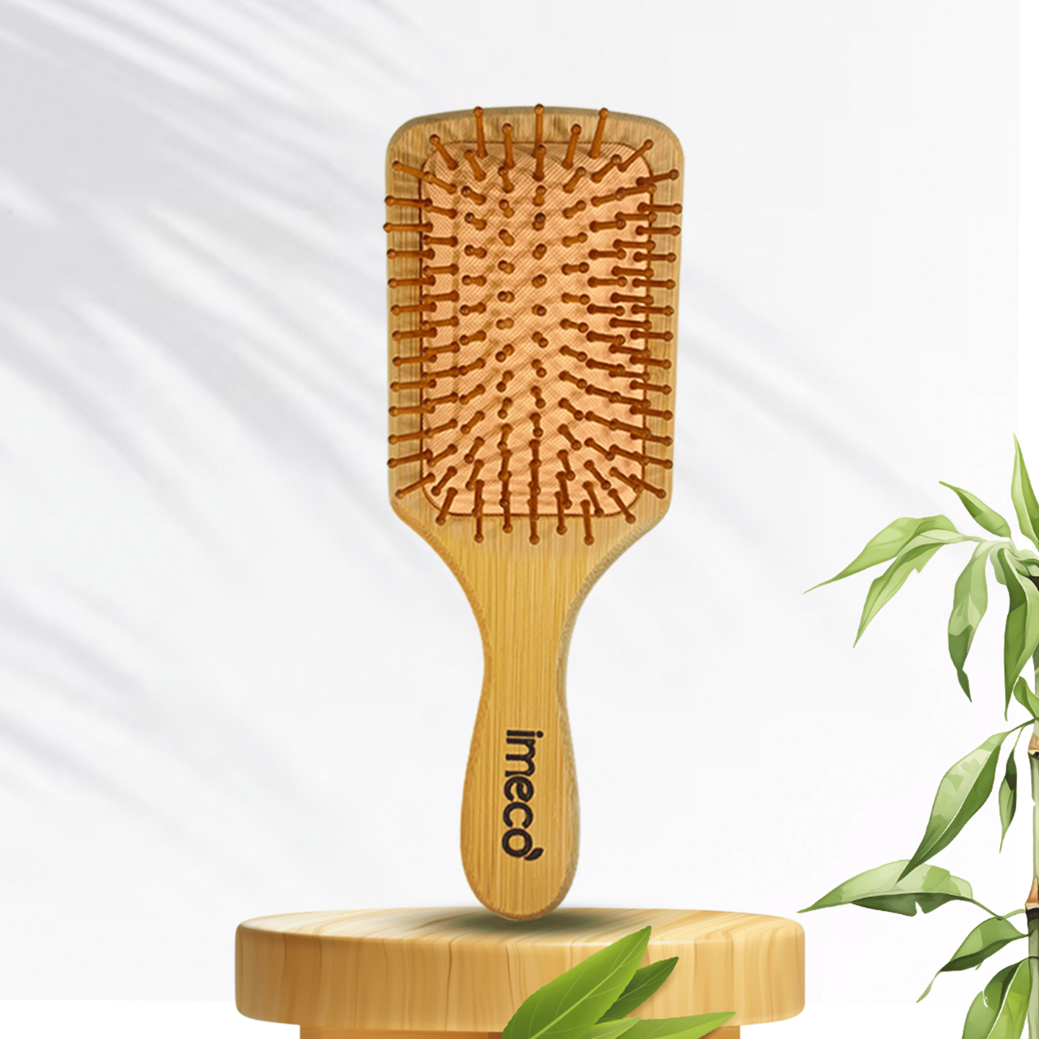 Bamboo Paddle Hair Brush – 100% Bamboo, Anti-Static & Eco-Friendly