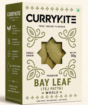 CurryKite Premium Bay Leaf (Tej Patta) 50g