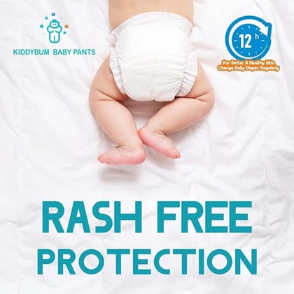 Kiddy Bum Baby Diaper Pants | Super Absorbent & Soft Comfortable | Fit for Active Babies, Size L,| Pack of 32 (L)