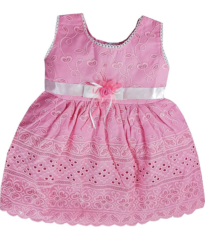 LITTLE PANDA Pack of 1 Baby Girls Cotton Blend Frock ( Yellow )