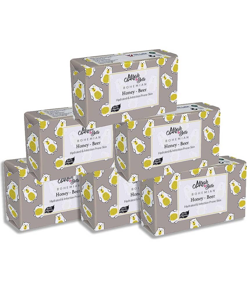 Mirah Belle Organic Honey Beer Conditioning Soap 125 g Pack of 6