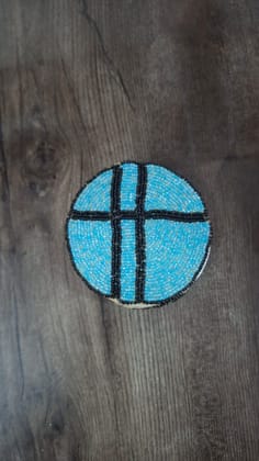 Zarkala Handmade Beaded Grid Coaster Set of 6, 4 x 4 Inches