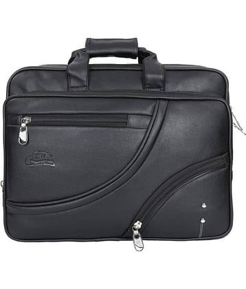 Leather World up to 17 inch latop Black P.U. Office Bag