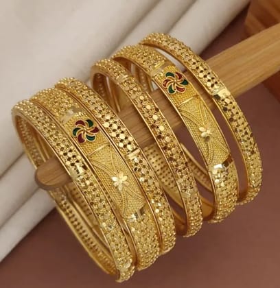 6 Pcs of Ravina Gold Bangles Set