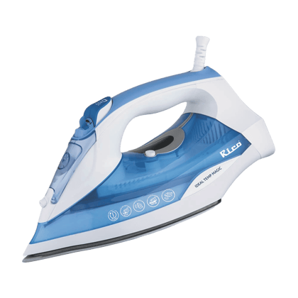 Rico Ideal Temperature Magic 2200 Watts 300ml Steam Iron (SI2111, White/Blue)