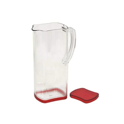 Square Jug For Carrying Water and Types of Juices and Beverages and All (Transparent)