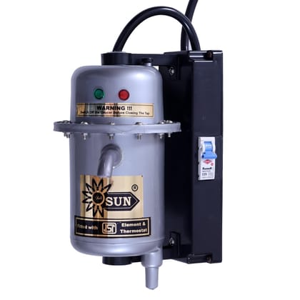 Yalli Sun VX Model Instant Water Heater 1L | Premium Class ABS Plastic| Auto Cut Off and Manual Reset| 1 year Warranty| Water Geyser| Shock Proof for Home, Kitchen, Bathroom, Office | Metalic Yalli Sun VX Model Instant Water Heater 1L | Premium Class ABS