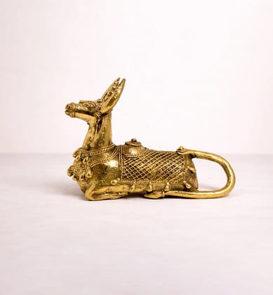 Handcrafted Bhareva Brass Nandi Showpiece Handcrafted Bhareva Brass Nandi Showpiece
