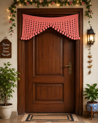 Handcrafted Woolen Toran | Traditional Decorative Door Hanging for Festive Home Décor.