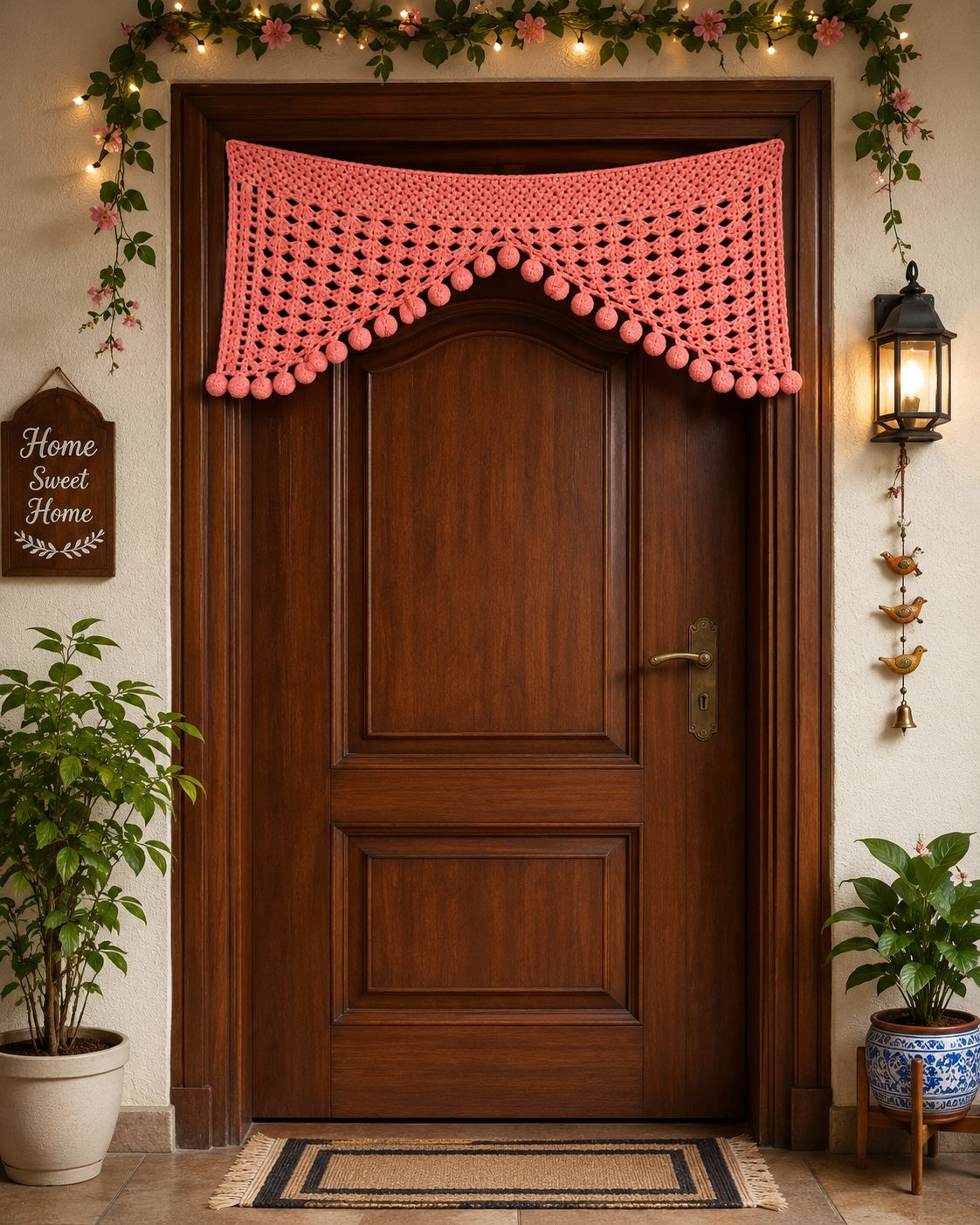 Handcrafted Woolen Toran | Traditional Decorative Door Hanging for Festive Home Décor.