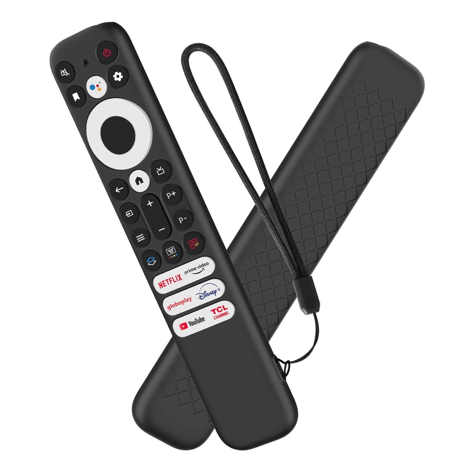 Cotbolt Silicone TV Remote Cover Case Compatible with TCL Tv Remote RC802NU1 IFFALCON Smart LED TV Remote Protective Cover with Lanyard [Remote NOT Included] (Black) Cotbolt Silicone TV Remote Cover Case Compatible with TCL Tv Remote RC802NU1 IFFALCON Sm