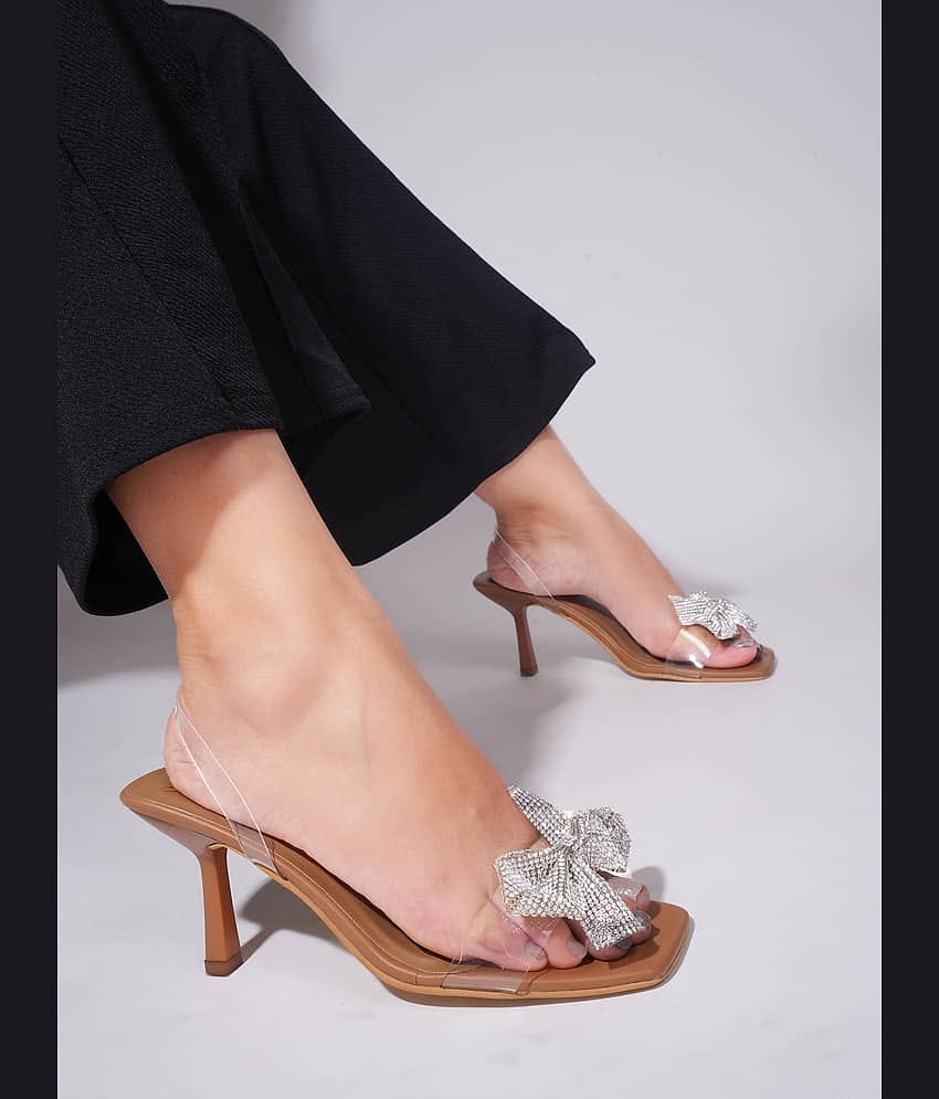 JM Looks Tan Women's Sandal Heels