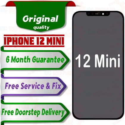Apple iPhone 12 Mini  (display glass combo folder) Mobile Display LCD Screen With Touch.