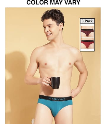 Force NXT Pack of 3 Cotton Briefs For Men's ( Multi )