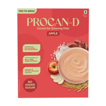Pro To Grow Procan-D Banana Cereal 300g for Growing Kids | Enriched with Rice, Banana & Dates | No Added Sugar or Preservatives with 20 Micronutrients | Gluten-Free Formula for Complete Nutrition Pro To Grow Procan-D Banana Cereal 300g for Growing Kids | Enriched with Rice, Banana & Dates | No Added Sugar or Preservatives with 20 Micronutrients | Gluten-Free Formula for Complete Nutrition