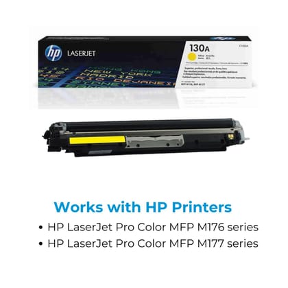 HP 130A Yellow Original LaserJet Toner Cartridge (CF352A)
