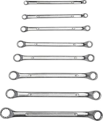 "Double Sided Ring Spanner Size: 6-20 & 22 Ring Spanner Set of 8 Pc