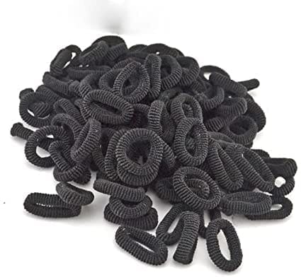 Nawani Hair Rubber Bands for Women/Girls -(Black- Pack of 50 pcs)