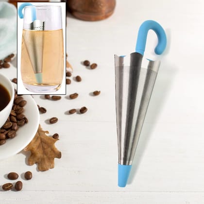 Reusable Cute Umbrella Tea Strainer Without Tray / Stand (1 Pc / Mix Color)
