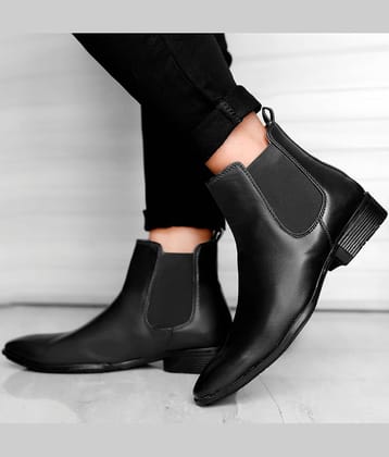 BXXY Black Men's Chelsea Boots