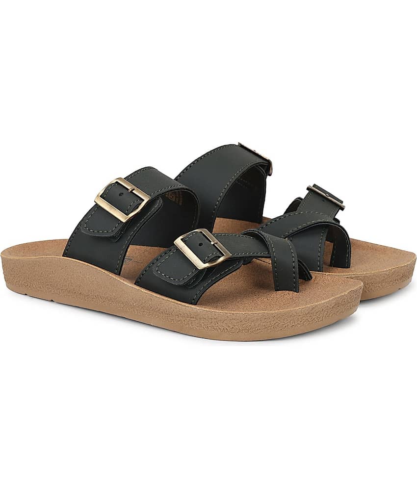 Aqualite Black Men's Slide Flip Flop