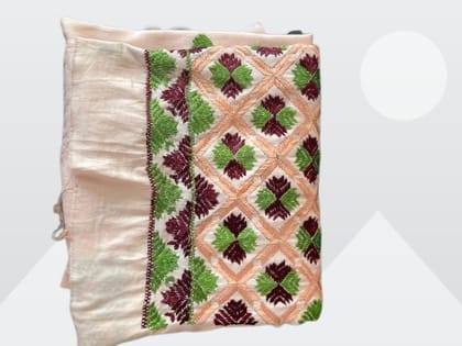 Buy Peach colored Hand Made Suit 