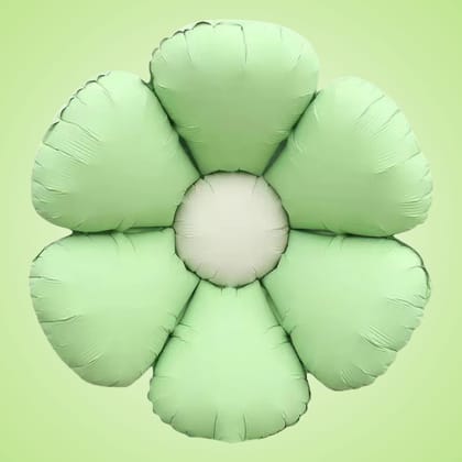 Pastel Green Flower Shaped Balloon - Air Filled Only - 24 inches - 1PC