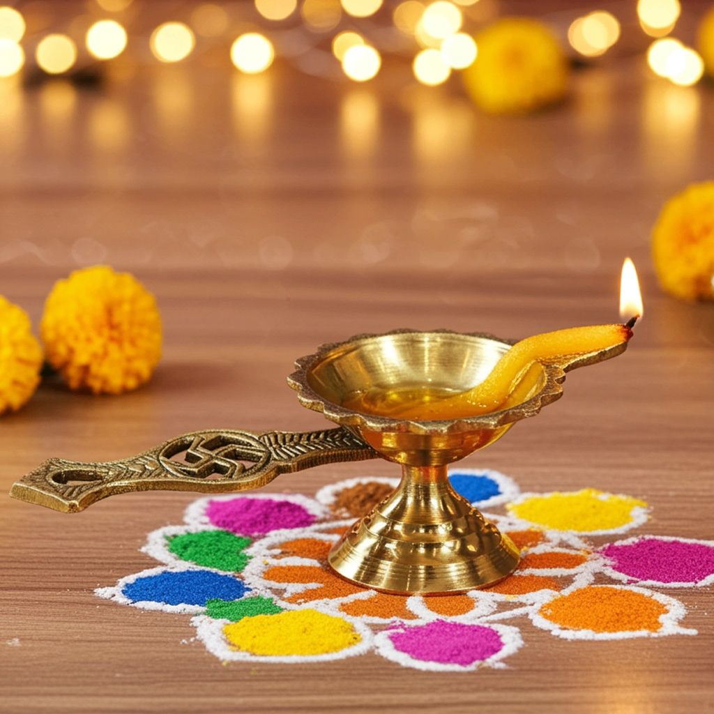 Brass Swastic Deepak No. 1 (ZMAS144 B)