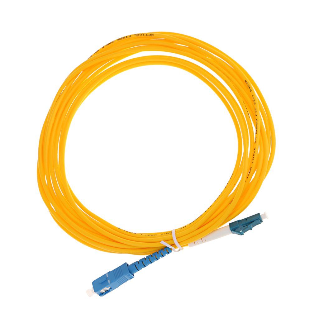 Single Mode Single Core  Fiber Patch Cable Line SC to LC Yellow LENGTH 5 METER