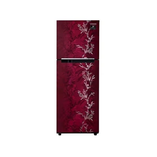 SAMSUNG 236 Litres Double Door Refrigerator (Red - Flowers)