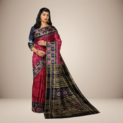 Pasapalli Border Single Buti Khandua Silk Saree Pasapalli Border Single Buti Khandua Silk Saree
