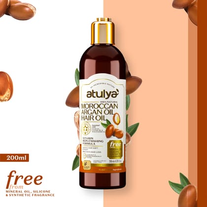 Atulya Moroccan Argan Hair Oil | Repairs Hair- 200ml