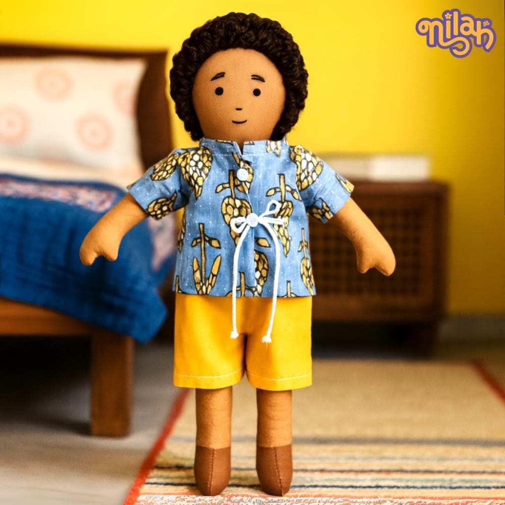 Raagu - Nilah's Younger Brother in Blue Shirt
