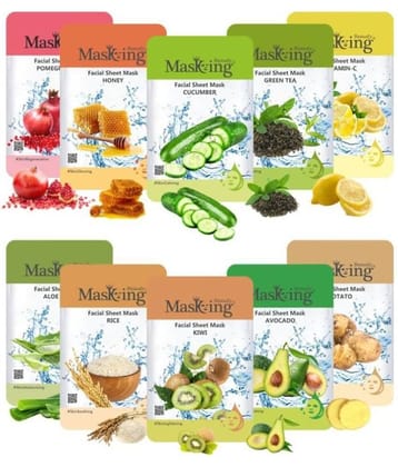 Masking - Fairness Sheet Mask for All Skin Type (Pack of 10)