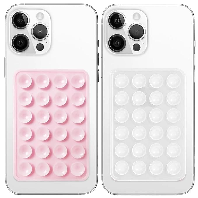 Suction Phone Case Anti-Slip Silicone Back Cover,Non Slip Sticky Grip, Silicon Adhesive Suction Cup Mount, Strong Grip Holder for Selfies and Videos(Multicolour)