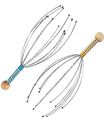 Head Massager Scalp Scratcher for Deep Relaxation, Stress Relief and Hair Stimulation SS handle (2 pcs)
