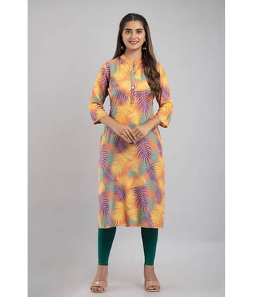MAUKA - Multicolor Rayon Women's Straight Kurti ( Pack of 1 )
