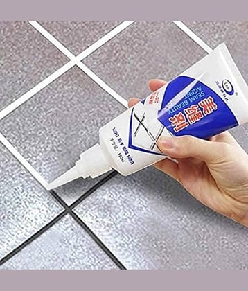 Waterproof Tile Gap/Crack/Grout Filler Water Resistant Silicone Sealant for DIY Home Sink Gaps/Tiles Gaps/Grouts Repair Filler Tube For Home, Office, Bathroom, Toilets, Kitchen(180ML)