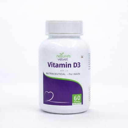 Natures Velvet Vitamin D3 600 IU Softgels for Bone Strength, Teeth Health & Calcium Absorption – 60 Softgels Natures Velvet Vitamin D3 600 IU Softgels for Bone Strength, Teeth Health & Calcium Absorption – 60 Softgels