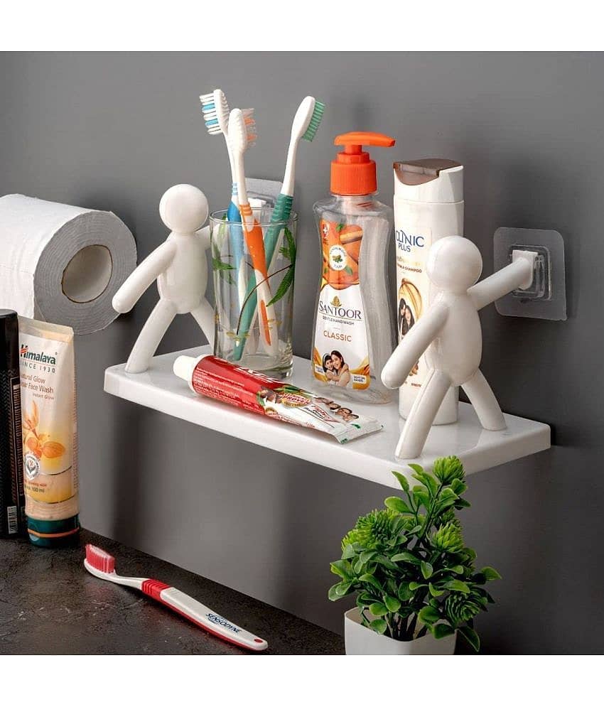 GEEO White Plastic Wall mount Stand ( Pack of 1 )