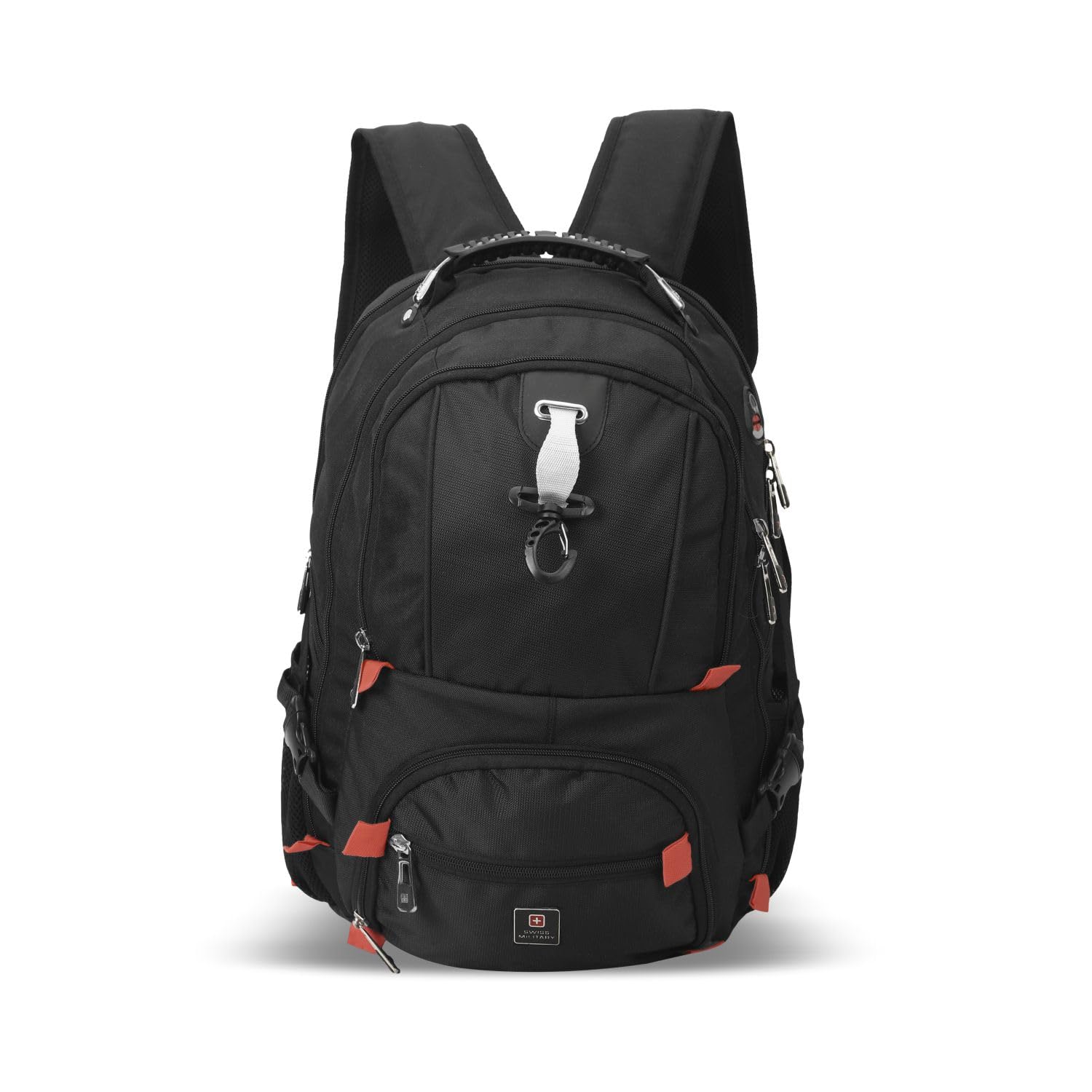 Luxury 32L Laptop Backpack with USB Charging AUX Port for 15.6" Laptop, Tear-Resistant 1000D Polyester Bag for Men & Women, Office, College & Travel Bag with Padded Back & Straps-Black