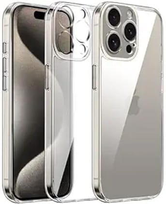 PLUGTECH TPU Ultra Hybrid Clear Camera Protection Back Cover Case for iPhone 15 Pro Max