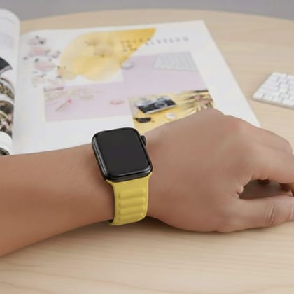 WrapCart Apple Watch Smash Strap Light Yellow Silicone Band