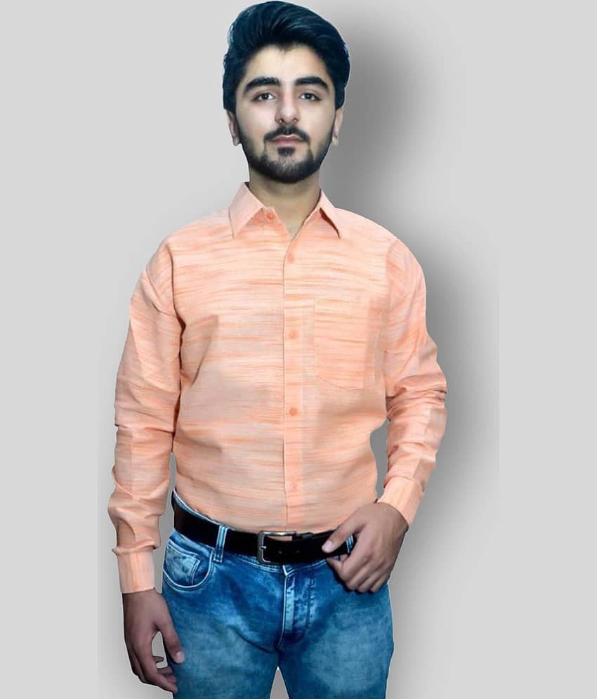 DESHBANDHU DBK - Orange Cotton Regular Fit Men's Formal Shirt (Pack of 1)